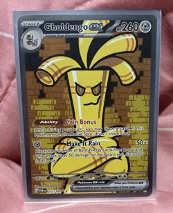 Pokemon Gholdengo ex SV04: Paradox Rift 252/182 Special Illustration Rare Holo - Image 1