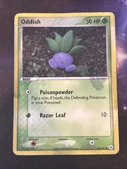 Pokemon TCG Oddish EX Hidden Legends 68/101 Regular Common HP/DMG - Image 1
