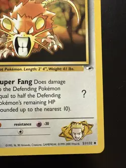 Lt. Surge's Raticate - 1st Edition - 51/132 Gym Heroes - Pokemon TCG - 2000 - Image 4