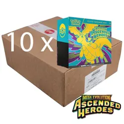POKEMON TCG MEGA EVOLUTION ASCENDED HEROES SEALED ELITE TRAINER BOX ETB CASE -G - Image 1