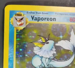 Rare, Holographic Pokemon Jungle Set Vaporeon 12/64 (Unlimited, English) - Image 3