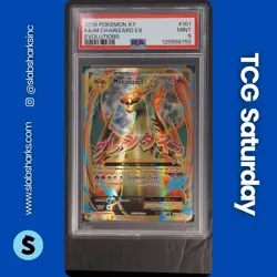 2016 POKEMON XY EVOLUTIONS #101/108 M CHARIZARD EX FULL ART ULTRA RARE PSA 9 - Image 1