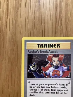 Pokemon TCG Team Rocket Trainer Rocket's Sneak Attack Rare 72/82 Wotc - Image 2