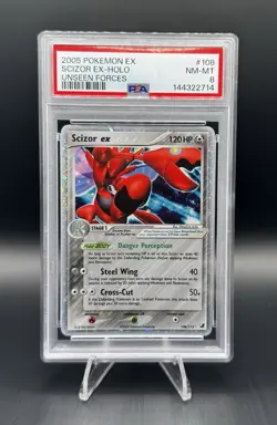 2005 Pokemon EX Unseen Forces Scizor EX Holo PSA 8 New Cert - Image 1