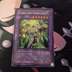 Yugioh Elemental Hero Thunder Giant TLM-EN036 Unlimited Ultra Rare - NM - Image 1
