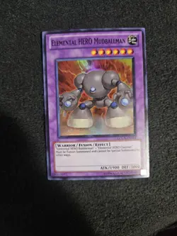 Yugioh - Elemental HERO Mudballman LCGX-EN053 NM Unlimited Super Rare - Image 1