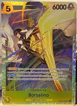 One Piece TCG - Borsalino EB04-058 SR -OP15 - Adventure on Kami's Island In Hand - Image 1