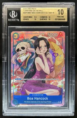 2025 One Piece Carrying On His Will Boa Hancock Alternate Art R #OP13-051 BGS 10 - Image 1