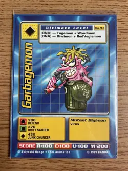 Digimon Garbagemon Bo-93 Bandai 1999 NM Card - Image 1