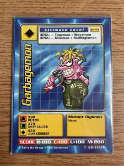 Digimon Garbagemon Bo-93 Bandai 1999 NM Card - Image 4
