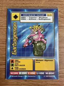 Digimon Garbagemon Bo-93 Bandai 1999 NM Card - Image 5