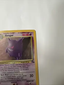 Pokemon TCG Gengar Fossil Holo Card 5/62 Unlimited Rare Vintage 1999 HP - Image 3