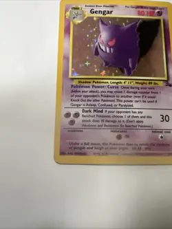 Pokemon TCG Gengar Fossil Holo Card 5/62 Unlimited Rare Vintage 1999 HP - Image 4