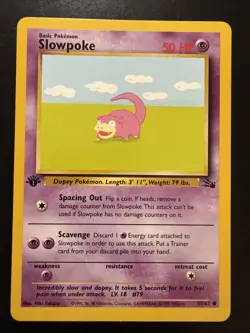 Pokemon TCG Slowpoke Fossil, 1st Edition, Regular Card 55/62 - Image 1