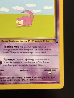 Pokemon TCG Slowpoke Fossil, 1st Edition, Regular Card 55/62 - Image 4