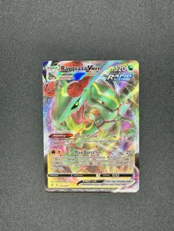 Pokemon TCG Rayquaza VMAX Holo Ultra Rare Card Evolving Skies 111/203 - Image 1