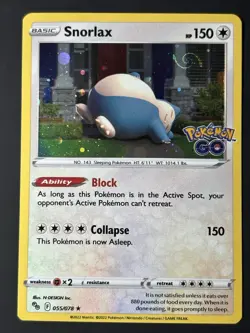 Snorlax 055/078 HD GALAXY SWIRL Cosmos Holo Pokemon Card LP - Image 3