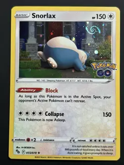 Snorlax 055/078 HD GALAXY SWIRL Cosmos Holo Pokemon Card LP - Image 4