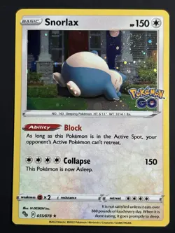 Snorlax 055/078 HD GALAXY SWIRL Cosmos Holo Pokemon Card LP - Image 5