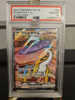 Raging Bolt EX Ultra Rare PSA 10 Temporal Forces 196/162 Pokemon Cards - Image 1