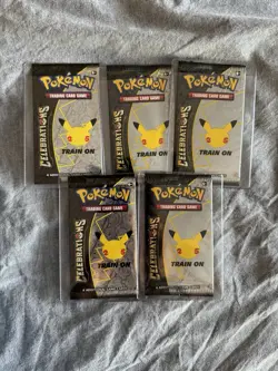 Pokemon Celebrations 5 Booster Packs English Trading Card Game - Image 1