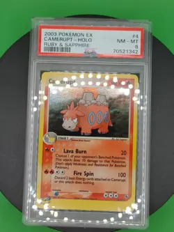 PSA 8 Camerupt 4/109 EX Ruby & Sapphire Holo Rare 2003 English Pokemon Card TCG - Image 4