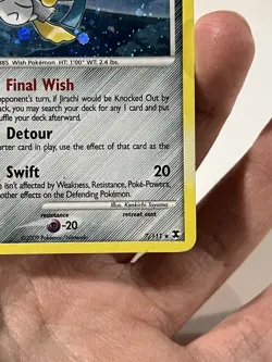 Jirachi 7/111 Rising Rivals Holo Rare Basic 60HP Pokemon TCG Card 2009 - Image 4