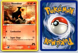 TEAM MAGMA'S HOUNDOUR 62/95 MA TEAM MAGMA VS TEAM AQUA POKEMON CARD TCG HP 2004 - Image 1