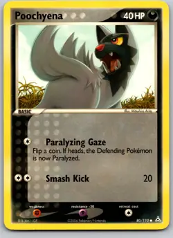 POOCHYENA 80/110 HP HOLON PHANTOMS POKEMON CARD TCG LP 2006 - Image 2