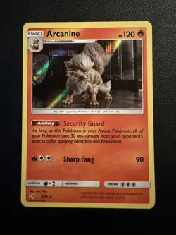 Arcanine Rare Holo Detective Pikachu 6/18 LP Pokemon Card Dog Fire 6 - Image 1