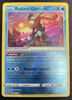 Radiant Greninja 046/189 - Pokemon TCG Astral Radiance Radiant Rare Card NM - Image 1