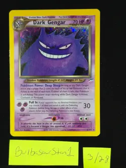 Dark Gengar 6/105 Neo Destiny Holo Upgraded MP Pokemon Card - Image 1