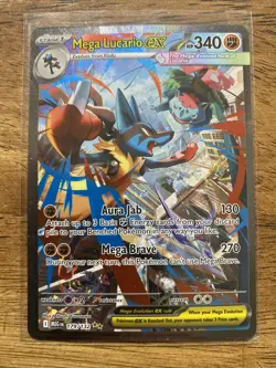 Mega Lucario ex 179/132 ME01 Mega Evolution Full Art Pokemon Card - Image 1