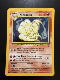 Pokemon TCG Base Set 2 Ninetales Holo Rare Card 13/130 Lightly Played - Image 1