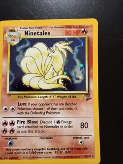 Pokemon TCG Base Set 2 Ninetales Holo Rare Card 13/130 Lightly Played - Image 3