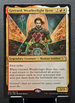 MTG 041/302 GERRARD, WEATHERLIGHT HERO C19 Rare card⚔LP - Image 1