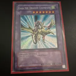 Konami Yu-Gi-Oh! Gaia the Dragon Champion Secret Rare Holo LOB-125 Unlimited - Image 1