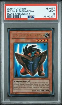 Big Shield Guardna *PSA 9* Ultra Rare *DB1-EN097* Dark Beginning 1 *2004* Yugioh - Image 1