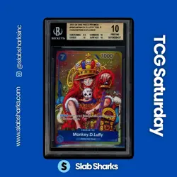 2024 ONE PIECE PROMO CONVENTION EXCLUSIVE #P-043 MONKEY. D. LUFFY FOIL BGS 10 - Image 1