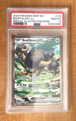 2024 Pokemon, White Flare, Bouffalant ex SIR Card #170, PSA 10 - Image 1