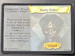 Harry Potter Holo Card Lot Harry Potter & Snape Rare Wizards TCG 2001 - Image 2