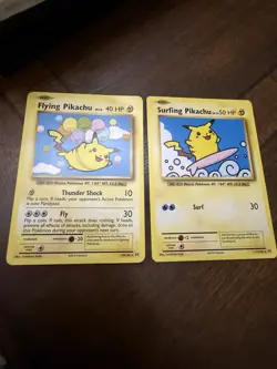 Pokemon Flying Pikachu Surfing Pikachu 2016 110/108 111/108 Card Lot English - Image 1