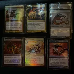 Foil old Sliver Collection Magic the Gathering Near Mint Lot 7 cards Foil - Image 1