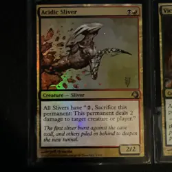 Foil old Sliver Collection Magic the Gathering Near Mint Lot 7 cards Foil - Image 2