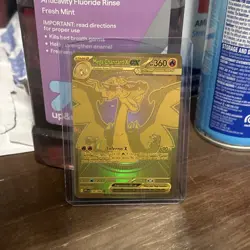 Mega Charizard X EX Gold Full Art 130/094 (Brand New Card) Send Offers - Image 3