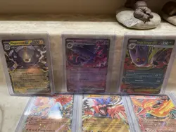 50+ POKEMON CARDS WOTH NEW HARD COVERS - Image 2