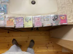 50+ POKEMON CARDS WOTH NEW HARD COVERS - Image 3