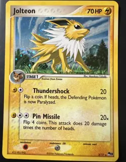 Pokemon TCG Jolteon 3/17 Rare Holo Pop Series 3 Promo Card - Image 1