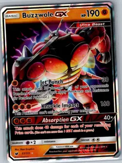 Buzzwole GX 57/111 SM - Crimson Invasion - Pokemon Card - NM - Image 1