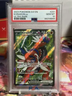 Pokemon TCG Scarlet & Violet Koraidon EX Ultra Rare Card 231/198 PSA 10 - Image 1